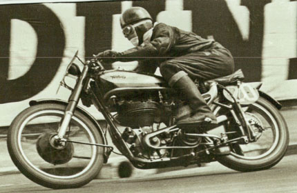 Les Archer on 1950 TT bike